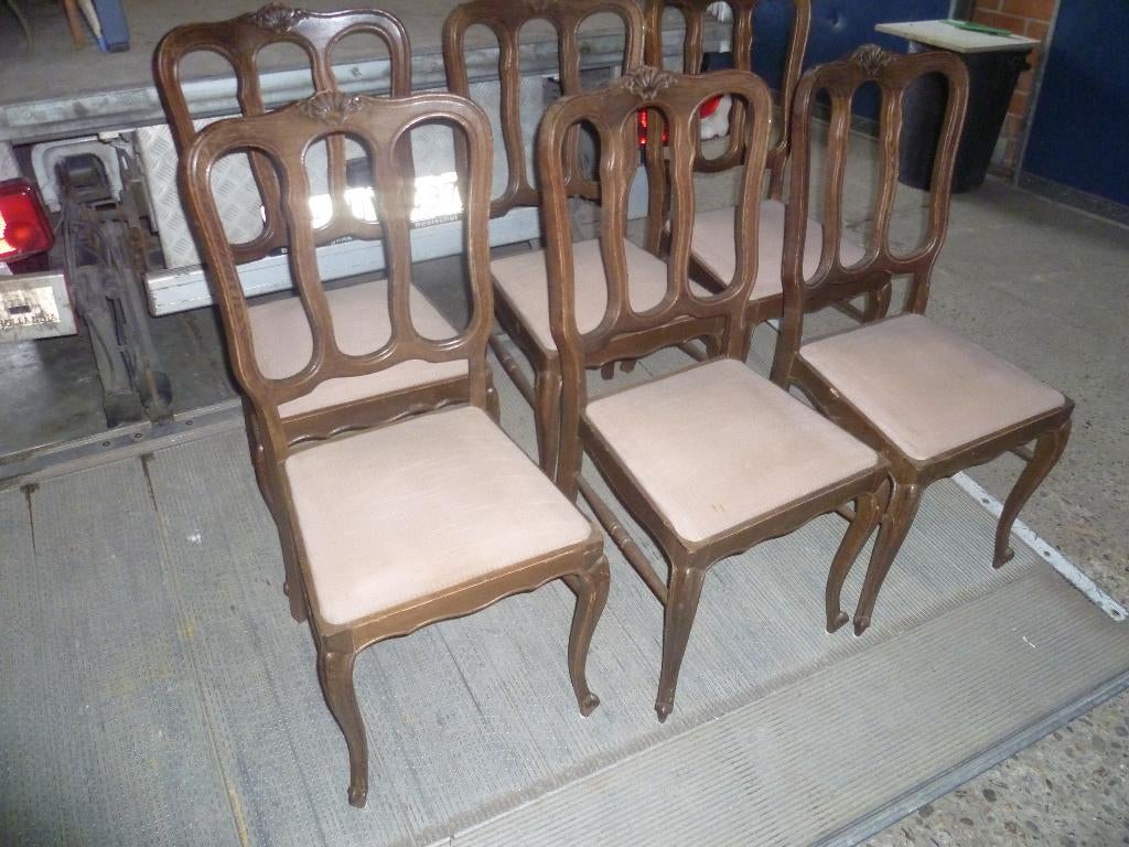 6 LOUIS XV STOELEN, Antiek en Kunst, Ophalen