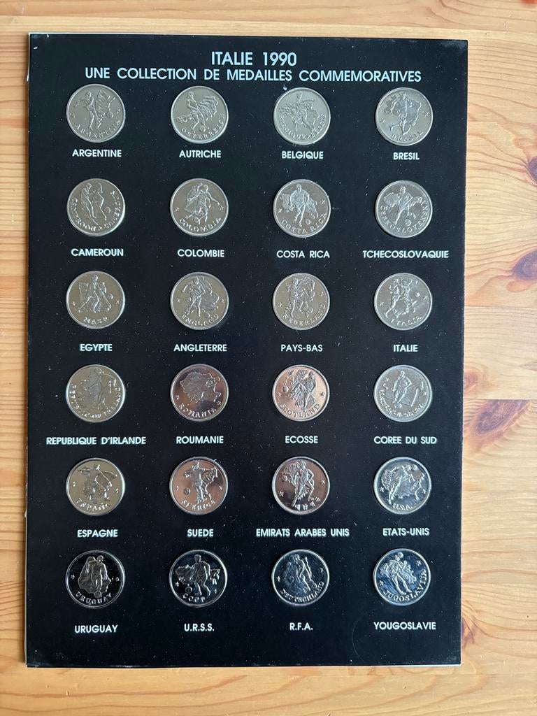 Munten WK 1990 voetbal rode duivels, Ophalen of Verzenden, Munten