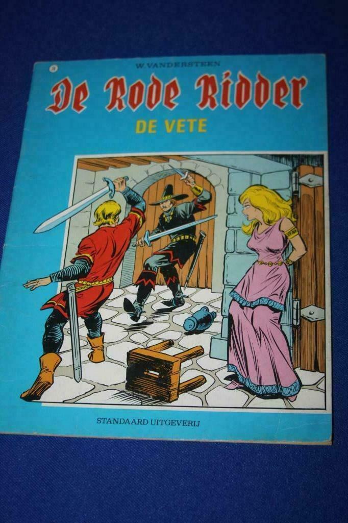 nr74 De rode ridder "De Vete" Willy Vandersteen 1e druk 1976, Enlèvement ou Envoi, Willy Vandersteen, Une BD, Utilisé