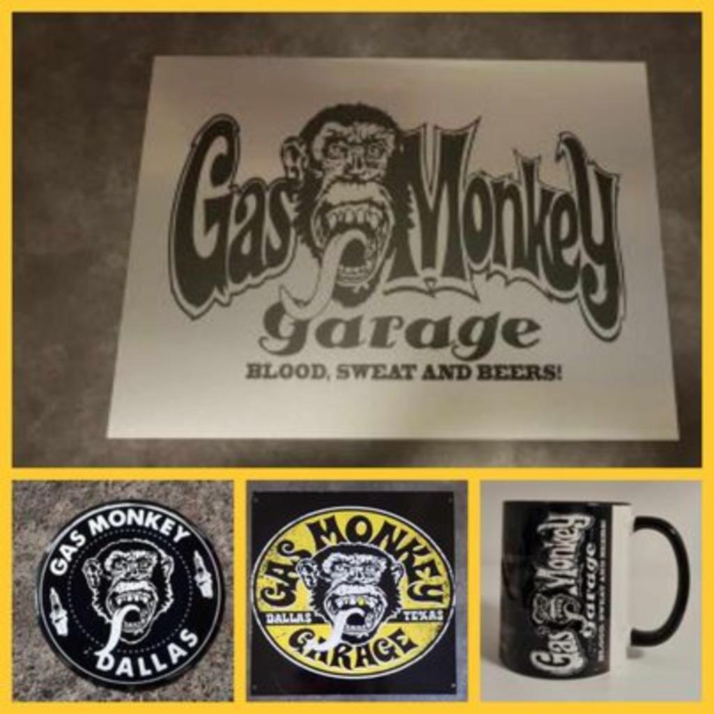 Décoration publicitaire Gas Monkey Garage Mancave, Enlèvement ou Envoi, Neuf, Panneau publicitaire
