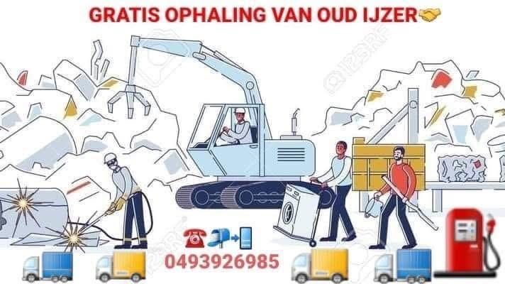 Hallo ik kom GRATIS uw oude ijzer en metalen ophalen