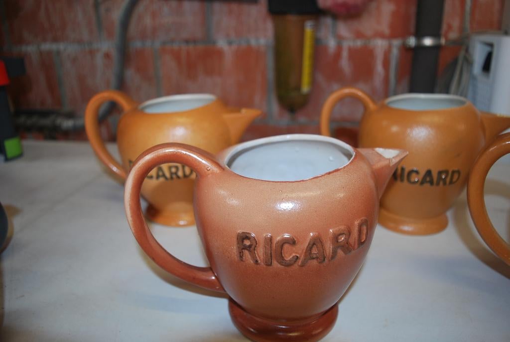 5 kannen van RICARD St-use van steengoed - REVOL - MOD. 830, Verzamelen, Ophalen of Verzenden, Nieuw, Reclamebord