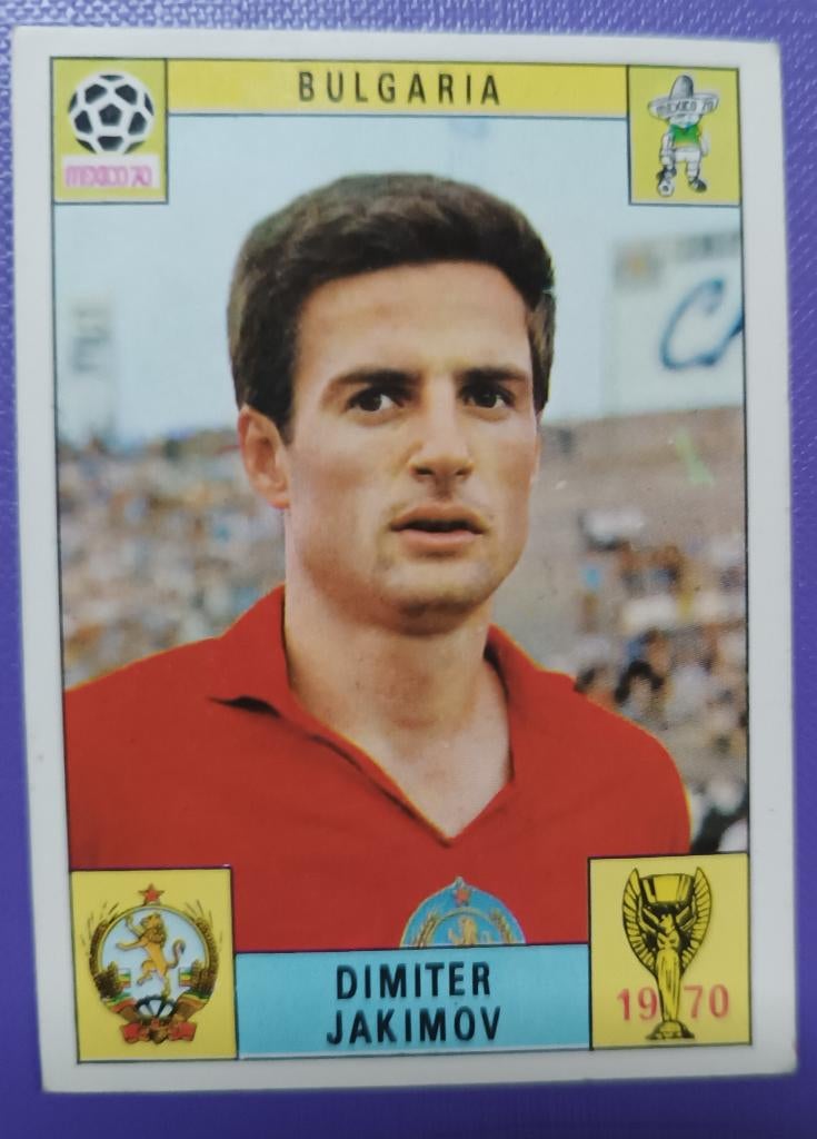 Panini KAART prent anno 1970 voetbal WK Mexico 70  JAKIMOV, Verzenden
