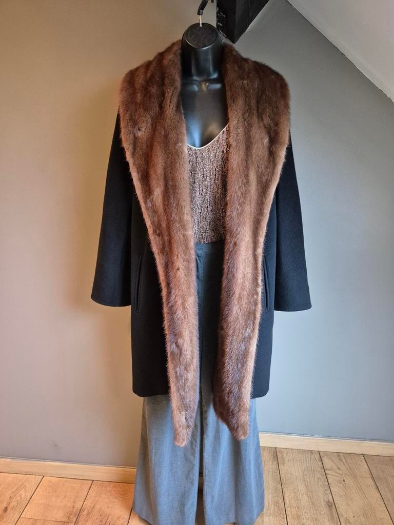 Manteau en fourrure de vison / cachemire femme Max Mara 38/M, Enlèvement ou Envoi