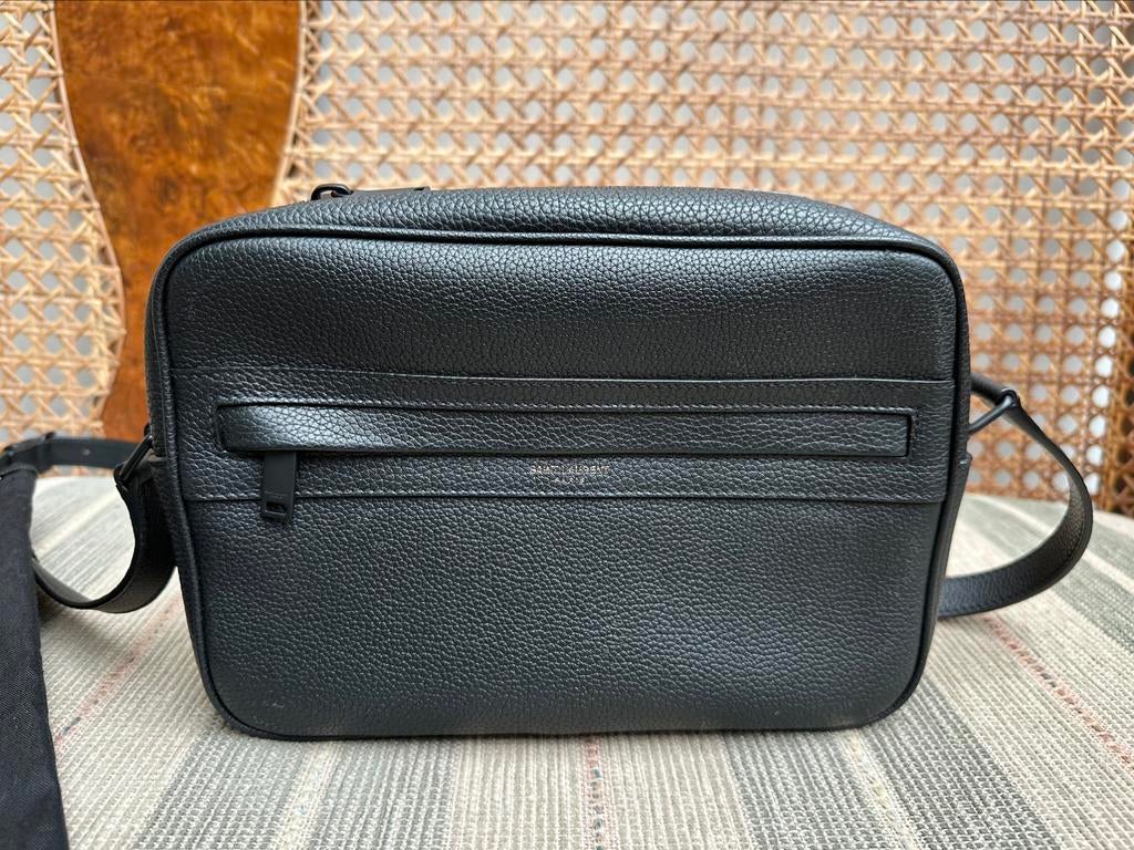 NIEUW Saint Laurent Camp Camera Bag Grained Leather Tas, Ophalen of Verzenden, Nieuw