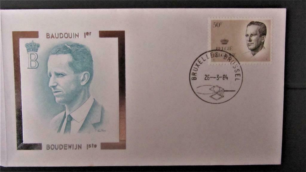 FDC BELGIË- NR. 2127- KONING BOUDEWIJN., Enlèvement ou Envoi, Affranchi, Dynastie