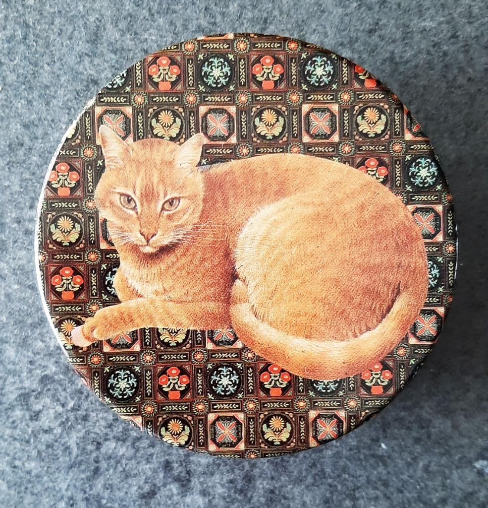 Te koop: Leuk klein blikken poezendoosje., Collections, Collections Animaux, Enlèvement, Utilisé, Chien ou Chat