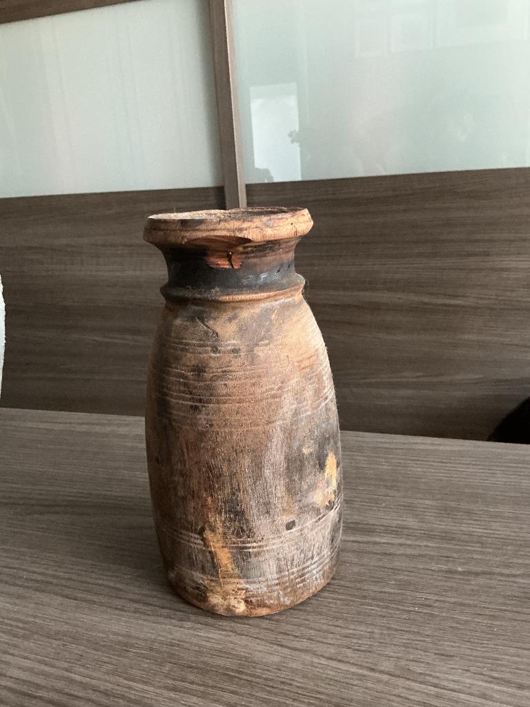 Nepals houten kruikje voor kaars hoffz stijl 15€, Ophalen of Verzenden, Nieuw