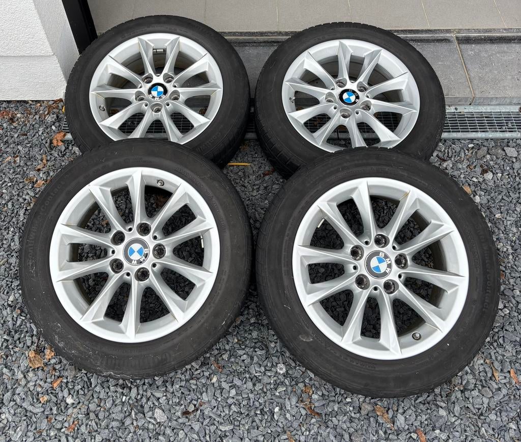 4 jantes BMW 16 pouces avec pneus hiver, Ophalen, Gebruikt, 16 inch, Banden en Velgen