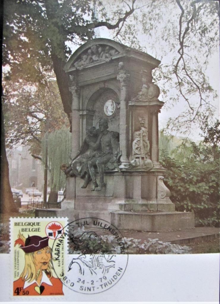 POSTKAART FOLKLORE ELSENE, PLACE FLAGEY - TIJL UILENSPIEGEL, Verzamelen, Ophalen of Verzenden, 1960 tot 1980, Ongelopen, Brussel (Gewest)