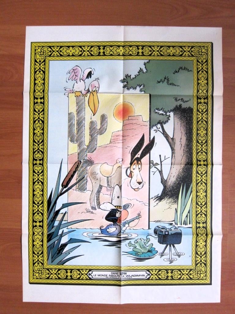 Poster double Spirou 2291 : Wladimyr (1982) TBE 1982, Roque, Eén stripboek, Nieuw, Ophalen of Verzenden