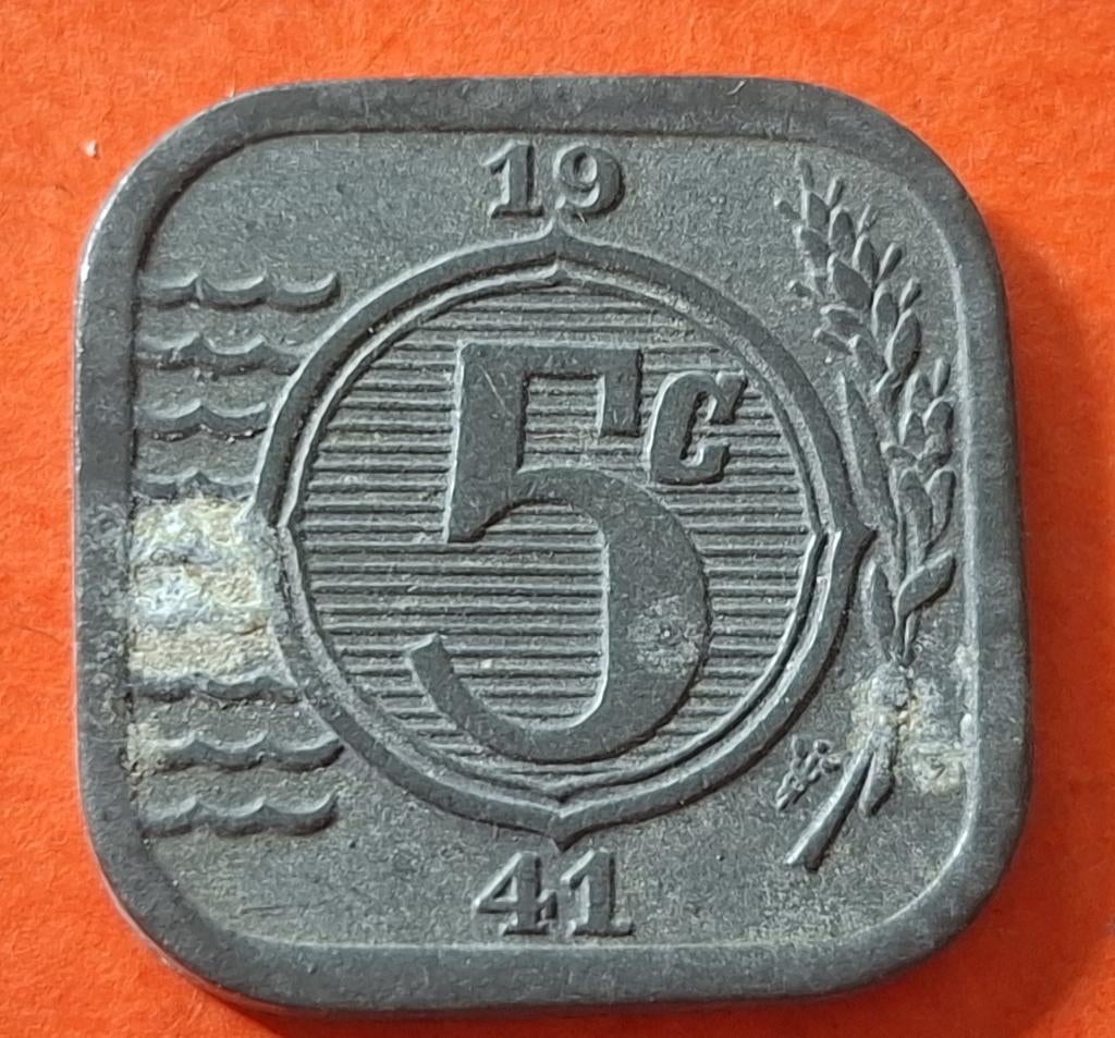 Nederlandse munt - 5 centimes - 1941, Verzenden, Overige landen, Losse munt
