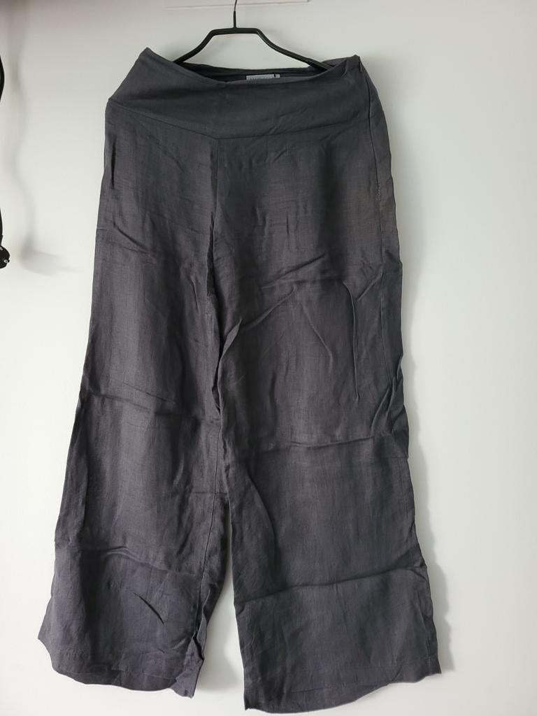 Bruine linnen zomerbroek sandwich 38, Ophalen of Verzenden, Zo goed als nieuw