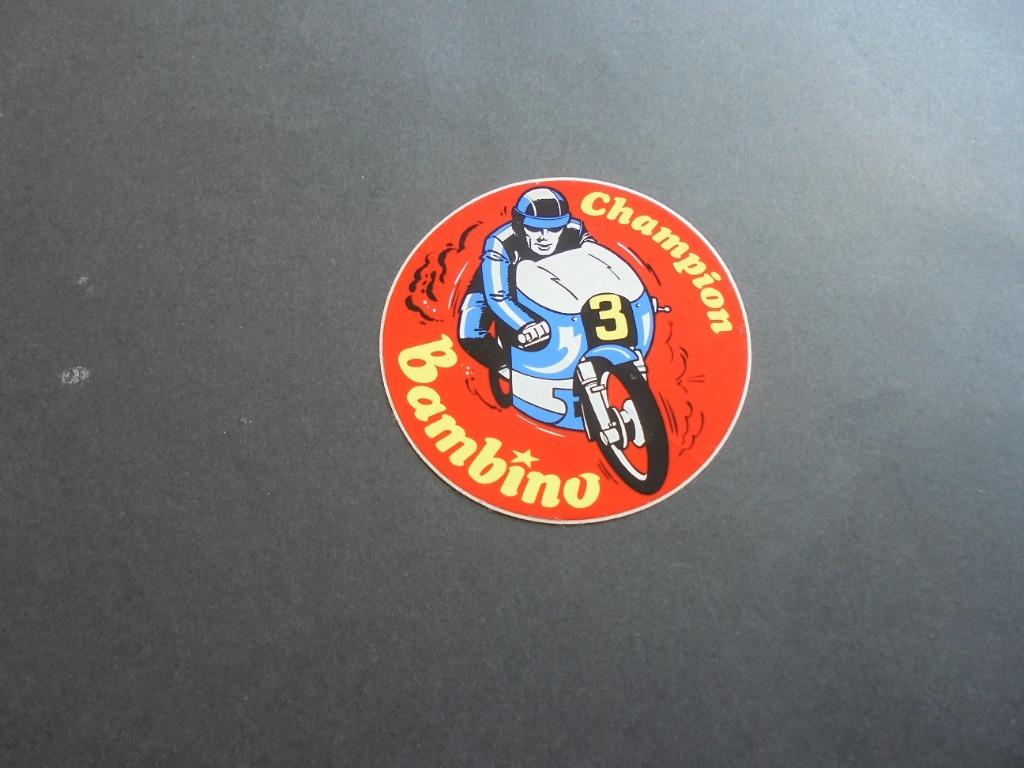 Sticker : Moto Champion Bambino, Collections, Envoi, Neuf, Voiture ou Moto