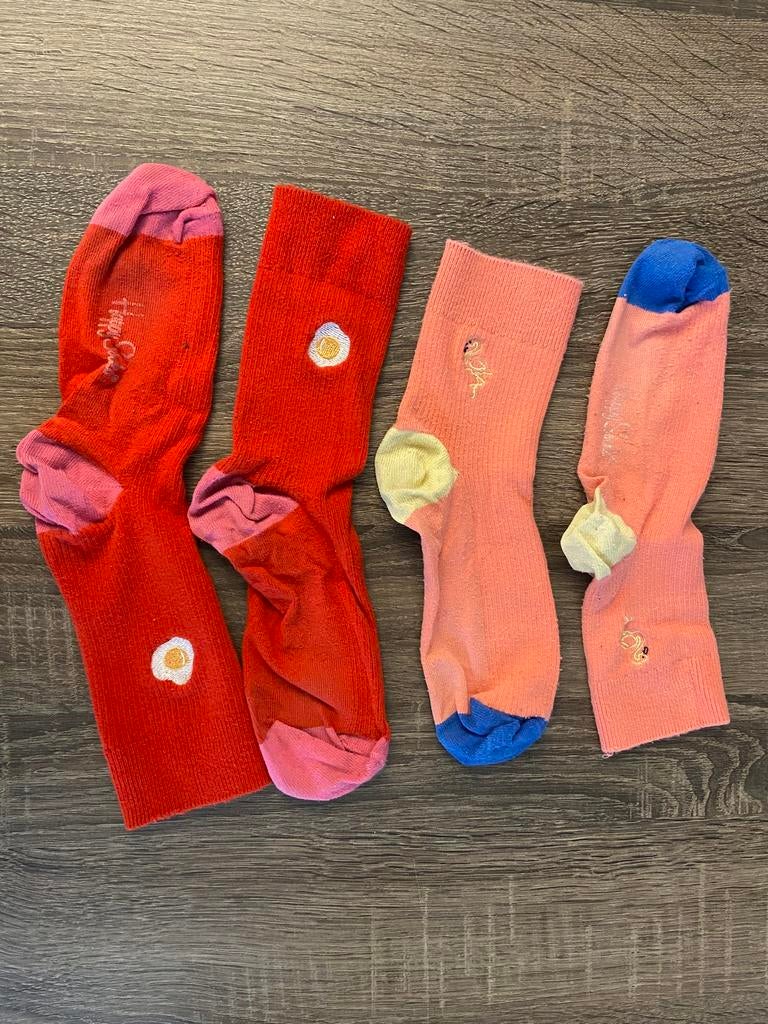 2 paar Happy Socks  maat 36-40, Sokken en Kniesokken, Ophalen of Verzenden, Zo goed als nieuw, Overige kleuren
