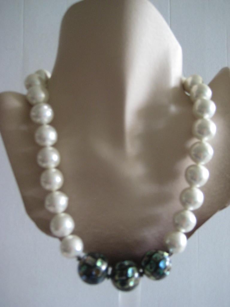 Halsnoer met shell pearl, Bijoux, Sacs & Beauté, Colliers, Neuf, Enlèvement ou Envoi, Avec pierre précieuse, Blanc