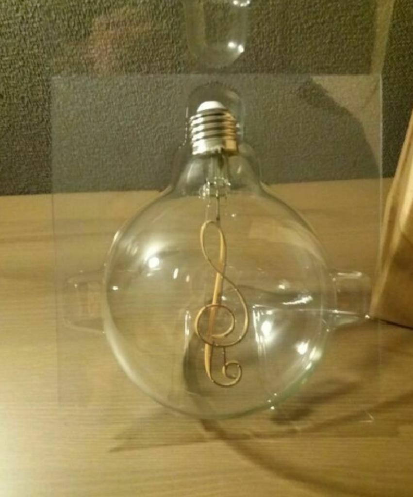 Led bulb filament lamp in muzieksleutel 125 mm dimbaar, Huis en Inrichting, Ophalen of Verzenden