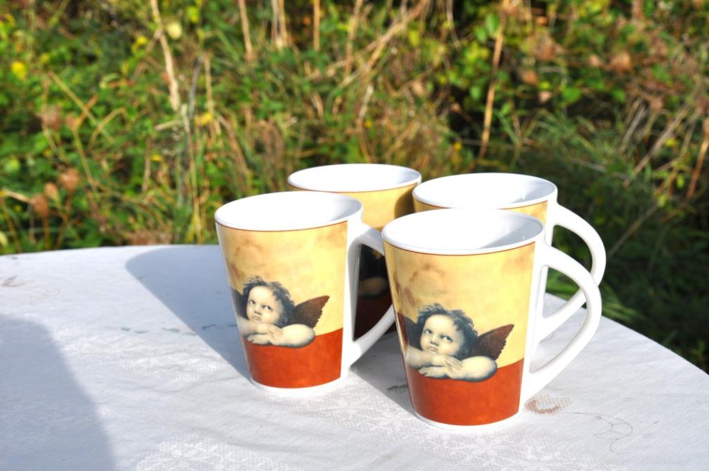4 mugs decor ange, Huis en Inrichting, Ophalen of Verzenden, Zo goed als nieuw, Keramiek, Kop(pen) en/of Schotel(s)