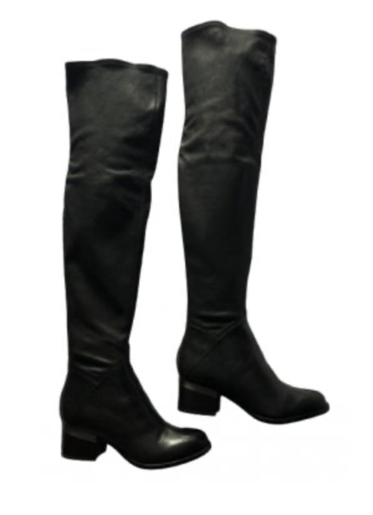 Rachel Zoe 100% leder knielaarzen - EUR 36, Kleding | Dames, Schoenen, Nieuw, Hoge laarzen, Zwart, Verzenden