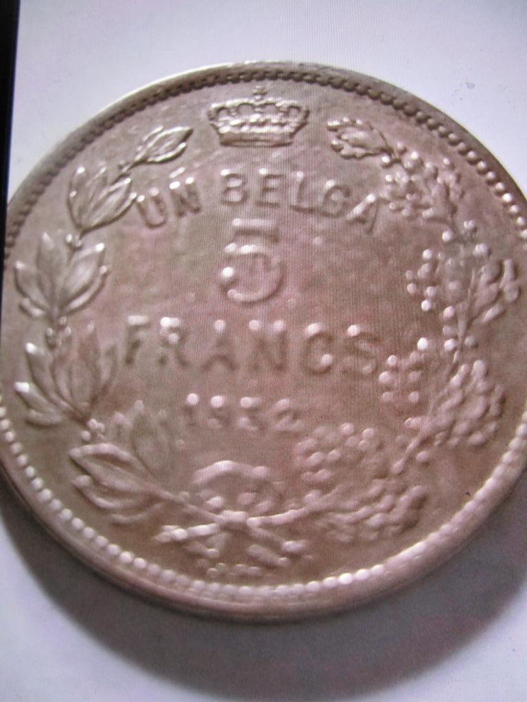1870 Belgische munt van 5 frank, Verzenden, Zilver