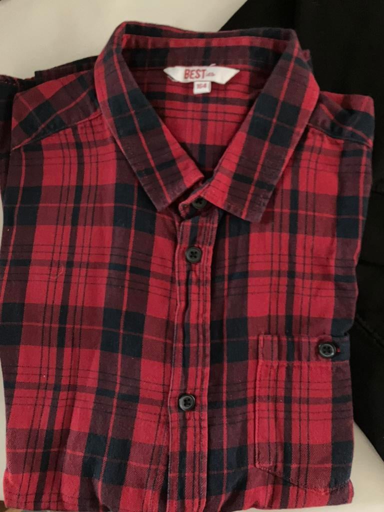 Chemise taille 164 JBC état neuf (rdv gare bxl nord possible, Comme neuf, Garçon, Chemise ou À manches longues