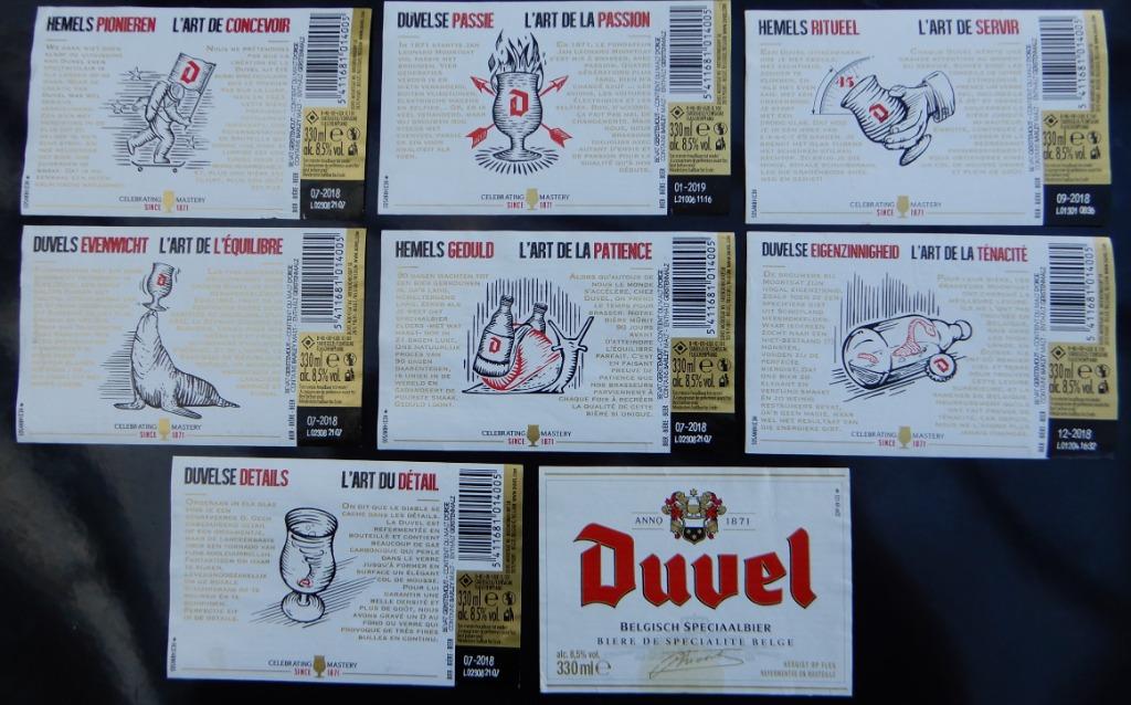 Bieretiket Duvel brouwerij Moortgat (3u2), Ophalen of Verzenden, Gebruikt, Duvel