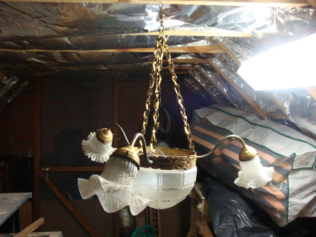 lustre antique en cuivre, Enlèvement