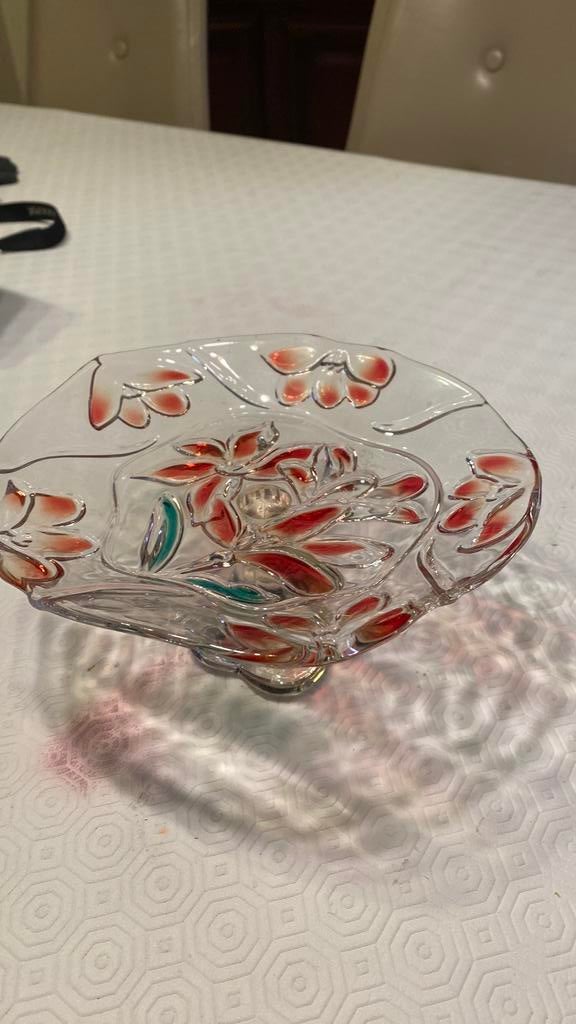 Coupe  en Crystal, Enlèvement ou Envoi, Comme neuf, Rond, Autres matériaux