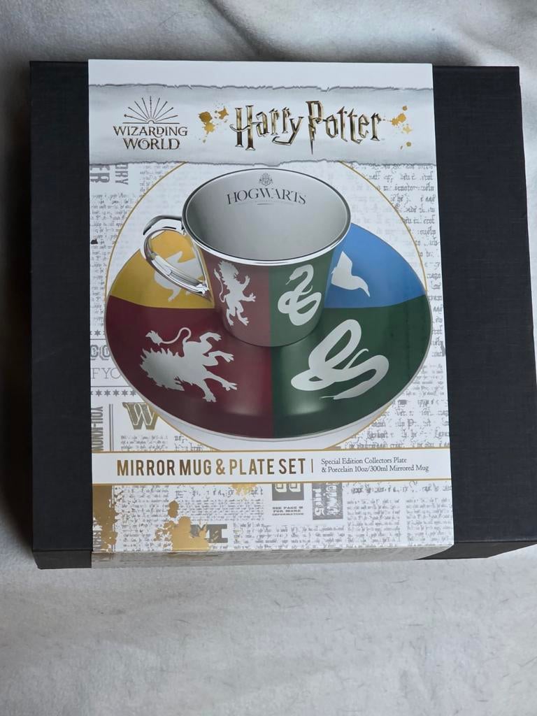 Harry Potter set met spiegelkop en schotel, officieel gelice, Ophalen of Verzenden