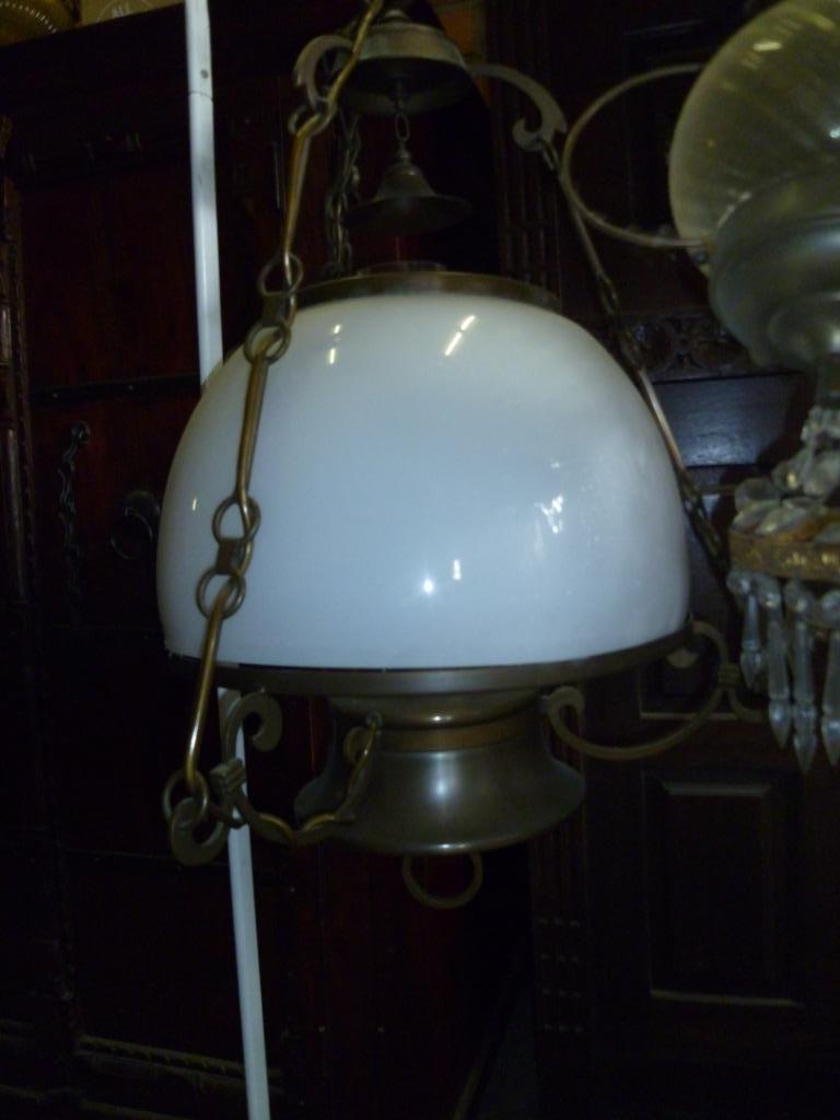 KOPEREN LAMPE BELGE LUSTER, Ophalen of Verzenden