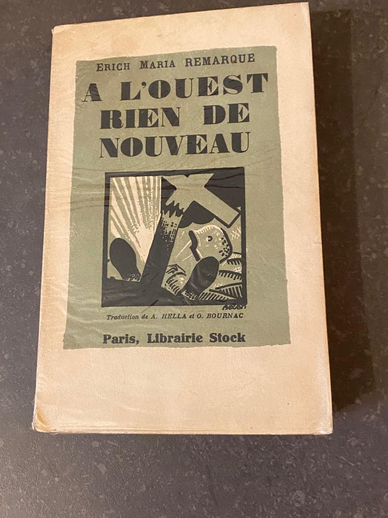 Remarque Erich A l'ouest rien de nouveau EO 1929 genummerd, Ophalen of Verzenden, Remarque Erich Maria