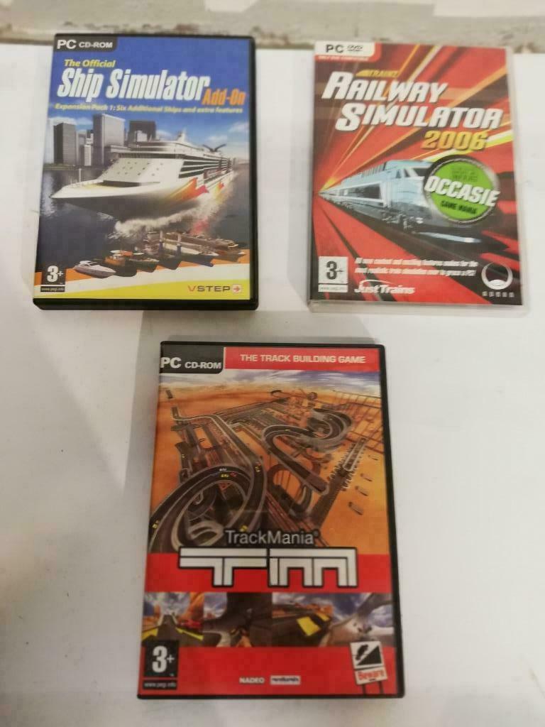 Jeu PC: 3 jeux de simulation, Enlèvement ou Envoi, Comme neuf, À partir de 3 ans, 3 joueurs ou plus