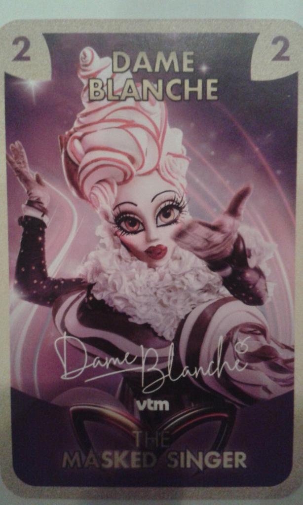 Verzamelkaart  'Dame Blanche' Masked Singer 2024, Ophalen of Verzenden