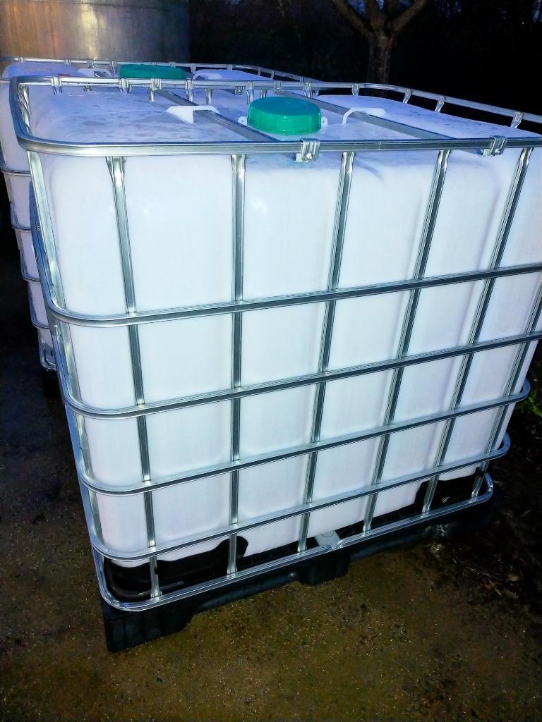 IBC container 1100 l, Ophalen, Kunststof, Met kraantje, 150 liter of meer