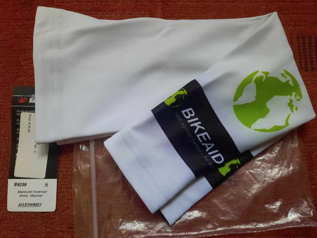 Witte wielren armstukken BIKEAID, Ophalen of Verzenden, Nieuw, Kleding