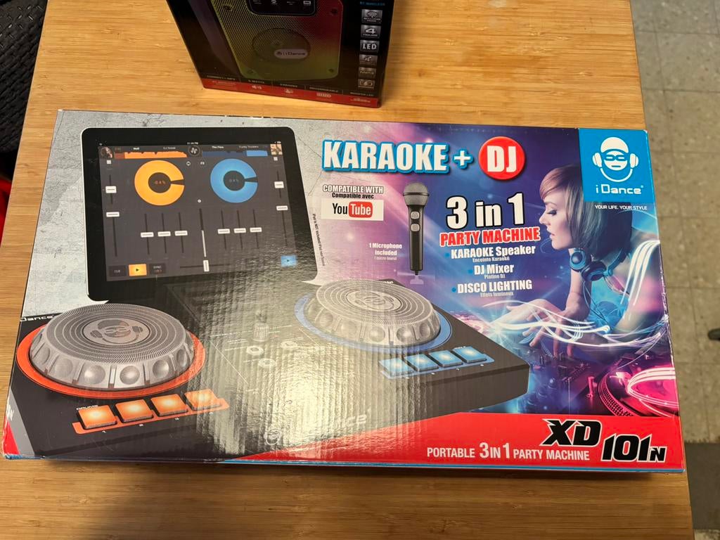 Console de mixage noire iDance Audio XD 101, Enlèvement, Neuf, Platine, Autres marques