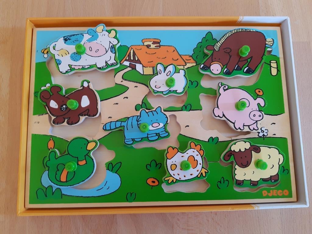 Puzzle à boutons en bois Djeco, Enlèvement ou Envoi, Neuf