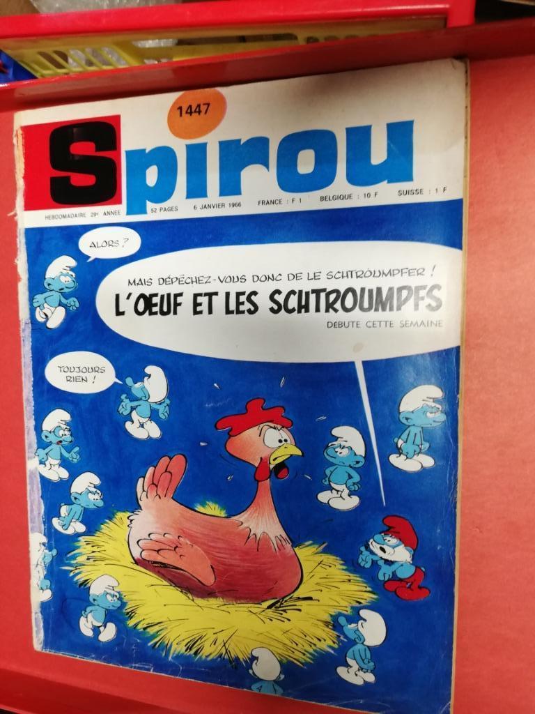 Ancienne BD/hebdomadaire : Spirou 1447 ; 6-1-1966, Enlèvement ou Envoi, 1960 à 1980, Journal ou Magazine