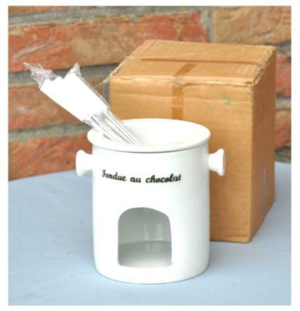 §fondue chocolat en faïence 4 personnes, Neuf, Enlèvement ou Envoi, Céramique, Autres types