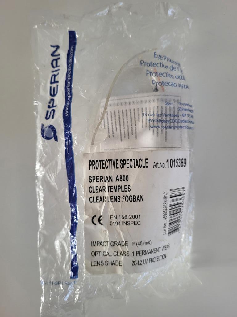 veiligheidsbril Sperian A800 eye safety protective glasses, Doe-het-zelf en Bouw, Veiligheidsbrillen, Nieuw, Ultraviolet, Ophalen of Verzenden