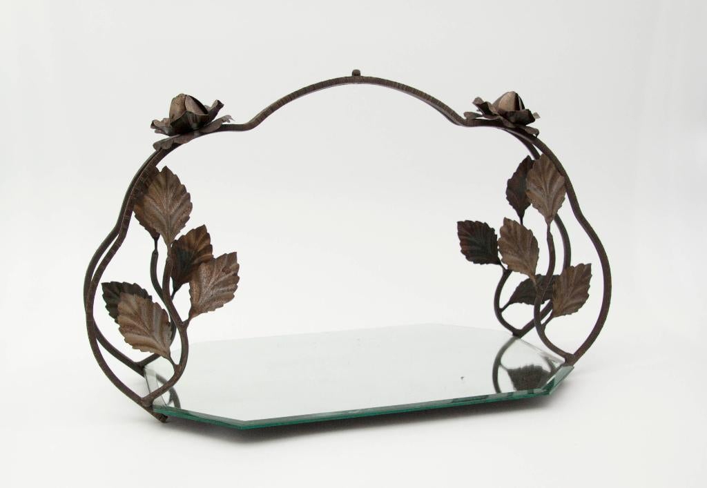 Bridgerton stijl dienblad met spiegel en rozen, Antiek en Kunst, Antiek | Woonaccessoires, Ophalen of Verzenden