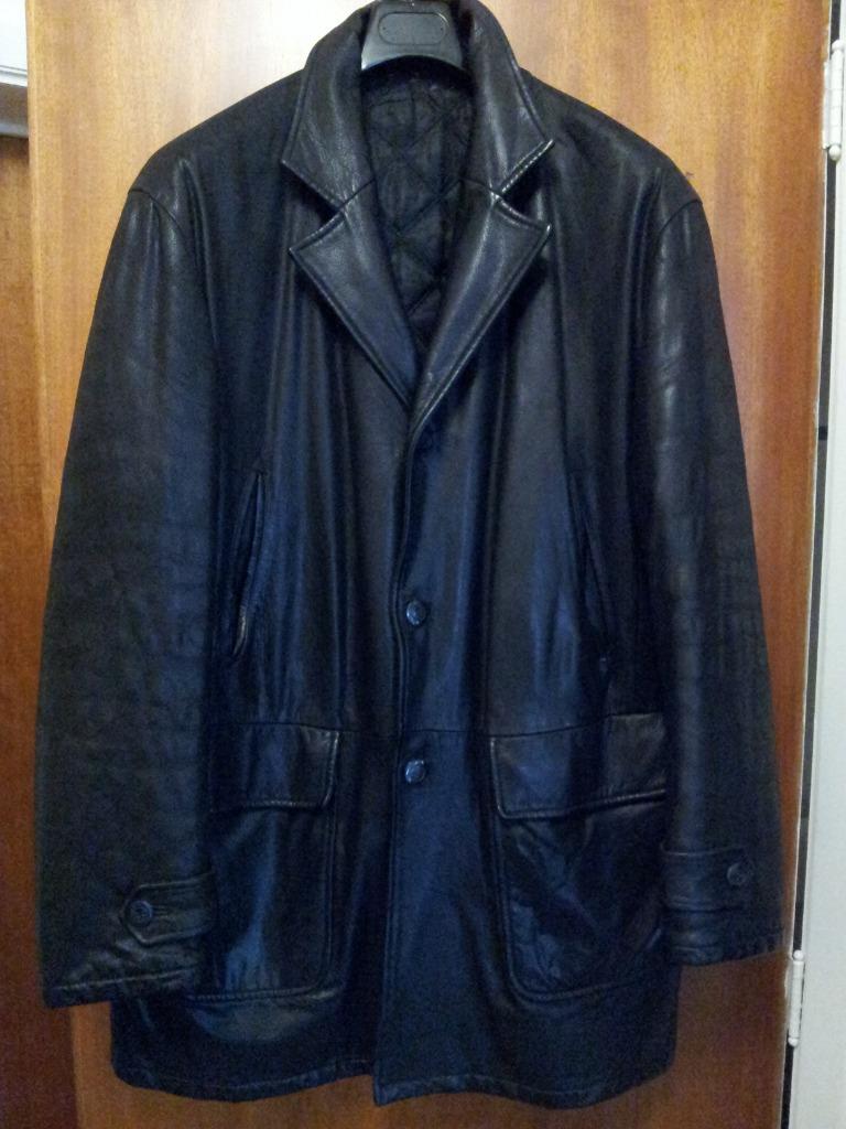 Leren jas/lange vest, bruin, wollen voering, gewatteerd, Maat 52/54 (L), Bruin, Ophalen of Verzenden, GALLOTTI  (Italien)