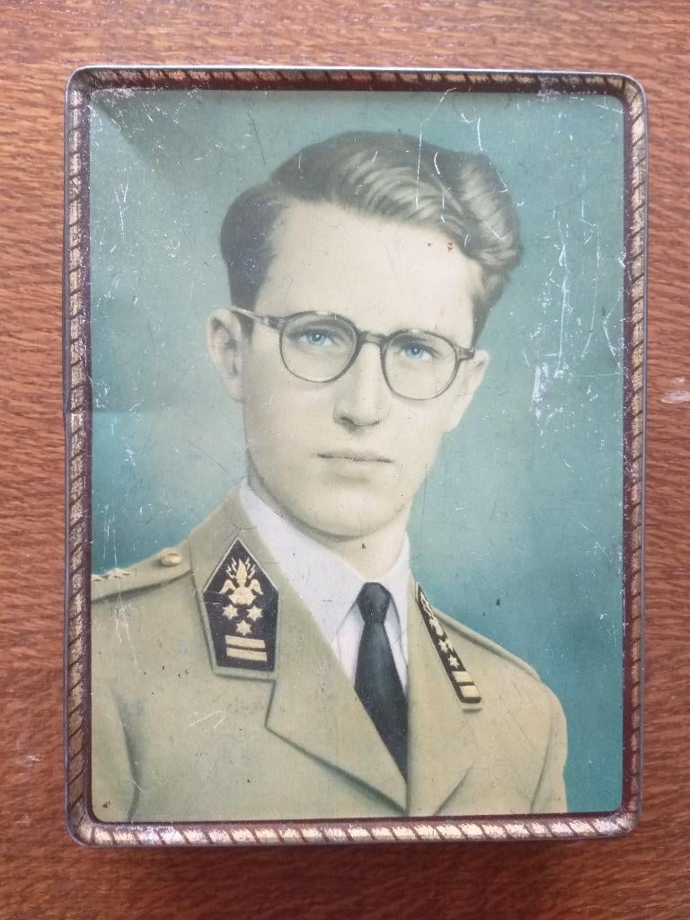 Vintage blikken doos - Royalty - Boudewijn, Ophalen of Verzenden, Gebruikt, Overige typen