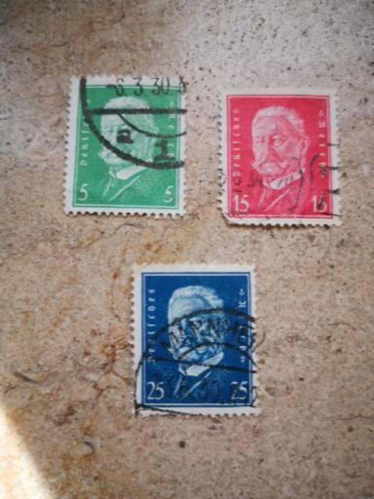 3 timbres du Deutsches Reich, Enlèvement ou Envoi
