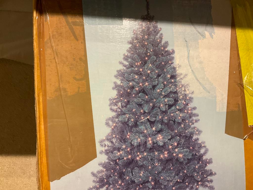Kunst kerstboom met ledlichtjes, Ophalen, Zo goed als nieuw