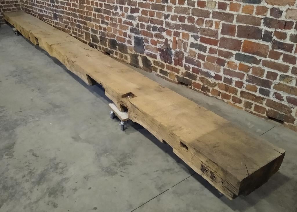 meer dan 100 jaar oude eiken balk, Doe-het-zelf en Bouw, Ophalen, Gebruikt, Eiken, 300 cm of meer