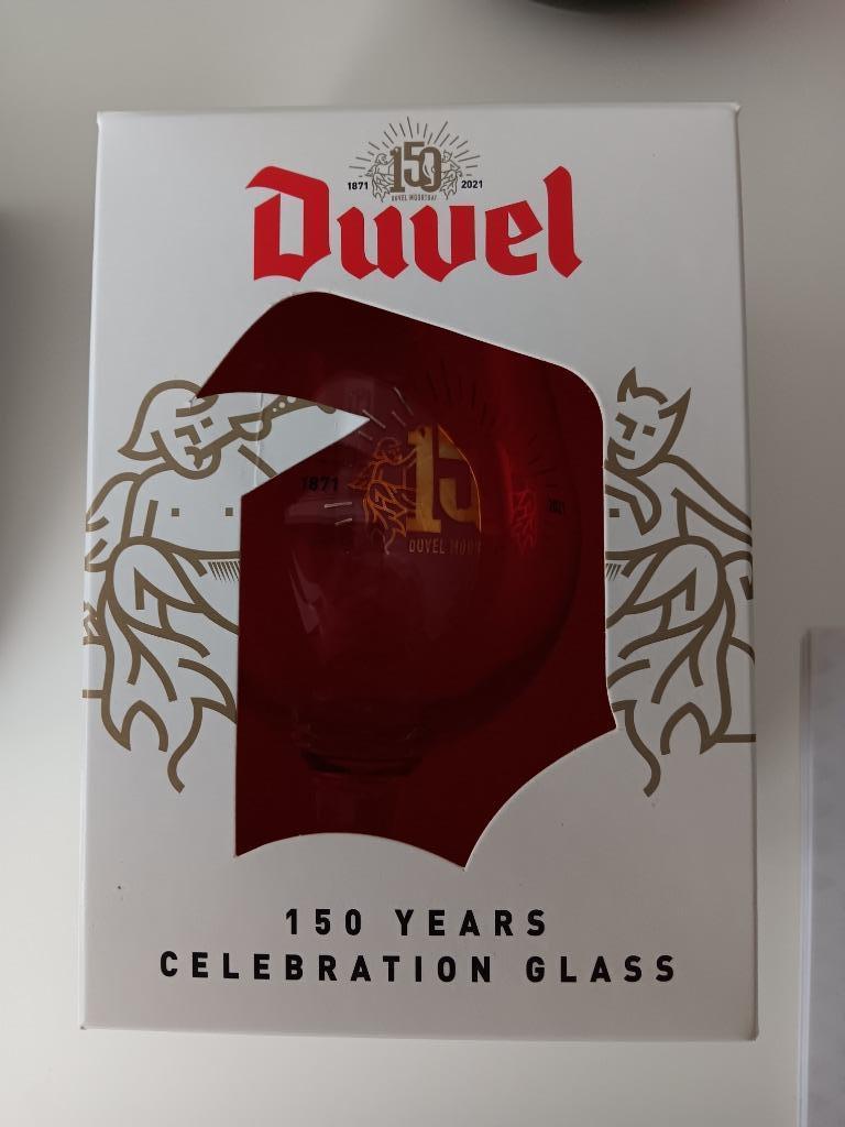 Duvel glas 150 jaar, Verzamelen, Ophalen of Verzenden, Gebruikt, Overige typen