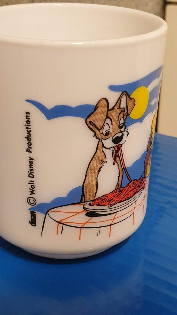 Walt Disney mok - Lady en de Vagebond, Ophalen, Overige figuren, Zo goed als nieuw, Tas, Koffer of Zak