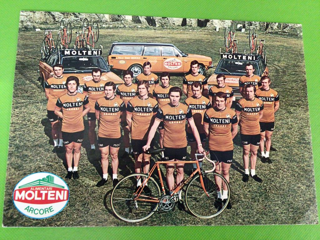 wielerkaart 1973 team molteni eddy merckx, Verzenden, Zo goed als nieuw