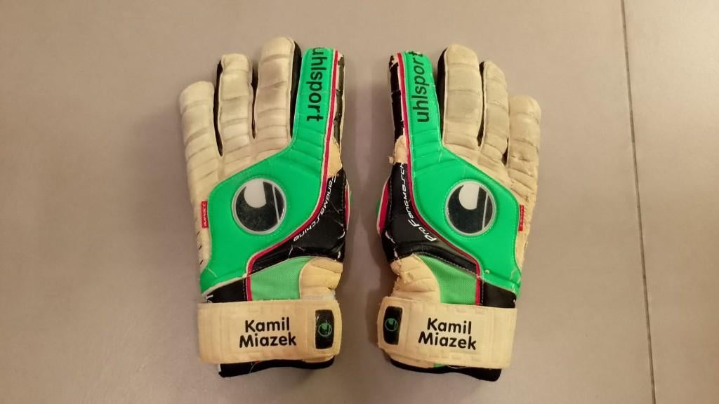 keepershandschoenen uhlsport Kamil Miazek, Sport en Fitness, Voetbal, Ophalen of Verzenden, Gebruikt